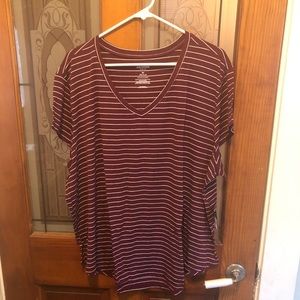 Cute striped Vneck Tee